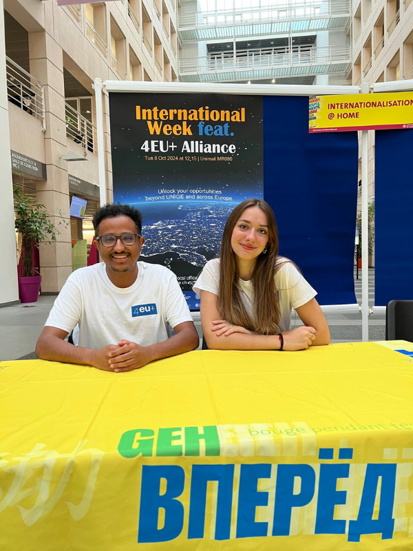 4EU+ Student Ambassadors at the International Week at the University of Geneva.