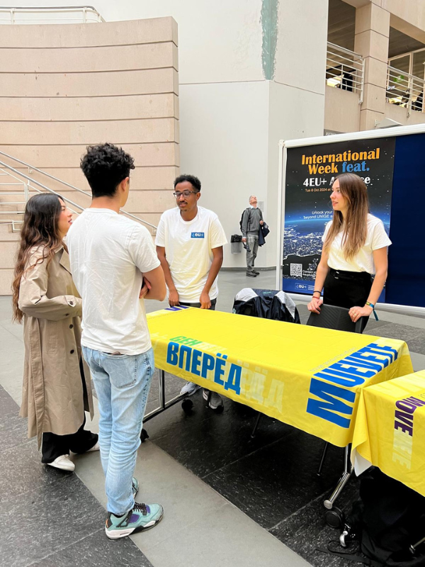 4EU+ Student Ambassadors at the International Week at the University of Geneva.